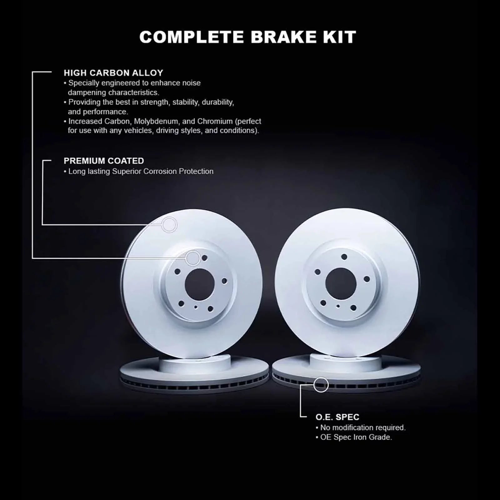 R1 Concepts Wdpn2 03055 R1 Concepts Brake Rotor Carbon Coated Fits select: 2022 KIA NIRO; 2019-2022 HYUNDAI KONA