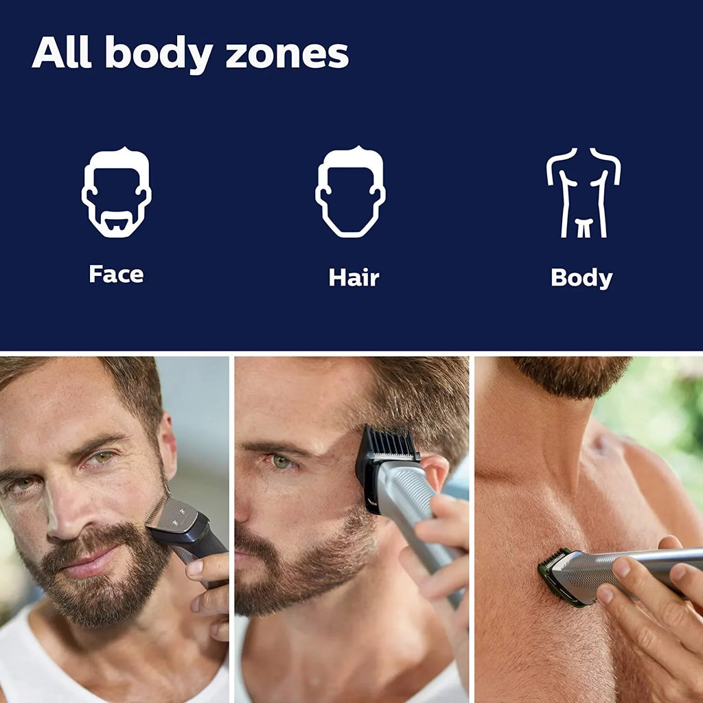 Philips Norelco Multigroom Mens Grooming Kit; Trimmer for Beard; Head; Body MG7750/49