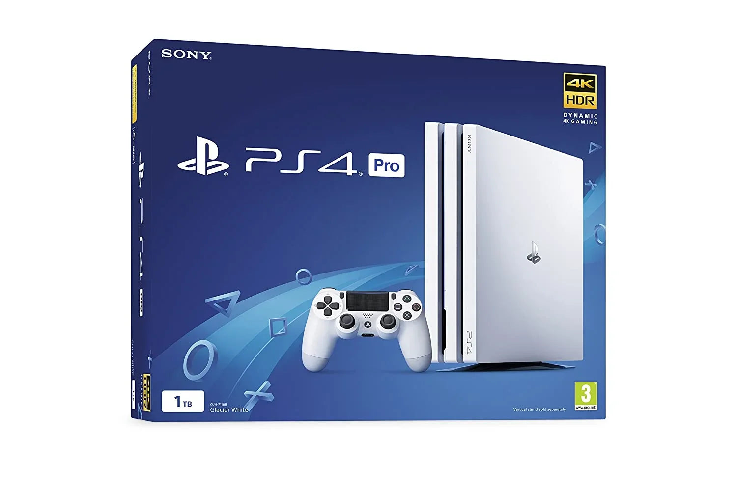 Pre-Owned Sony PlayStation 4 Pro 1TB White Gaming Console With 2 Controller + G11-A Earbuds With Microphone BOLT AXTION Bundle