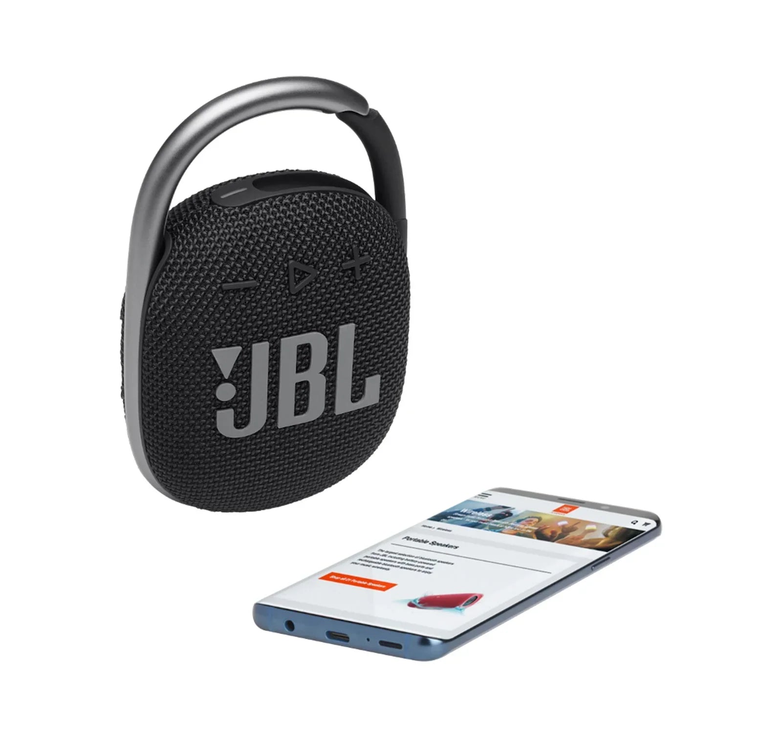 Restored JBL Clip 4 Black Portable Bluetooth Speaker (Refurbished)