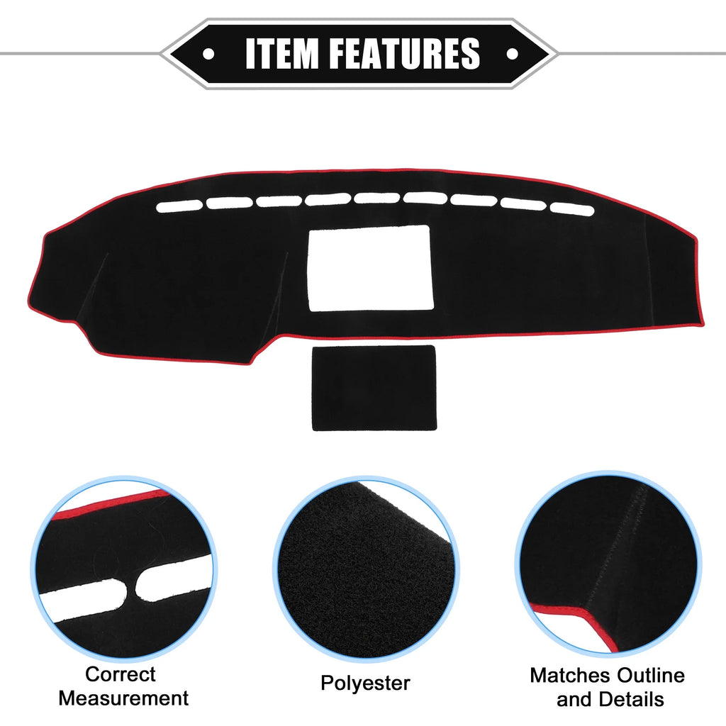 Unique Bargains Car Center Console Dashboard Cover Mat Compatible for Ford F150 2008-2014 Protective Polyester Black