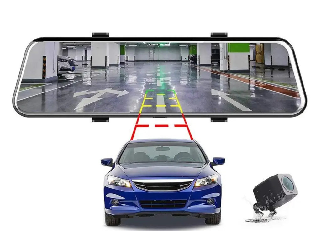 10-inch Touch Mirror Car Camera Dashcam; 1080P FHD Full Touch Screen Front and Rear View; Super Night Vision Parking Assistance; Camera for Cars Loop Recording Streaming Media 170°Wide Angle