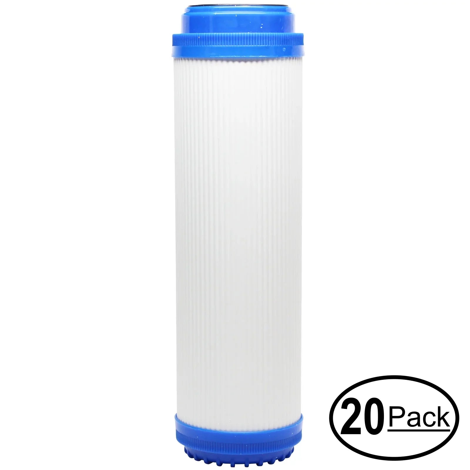 20-Pack Replacement for PurePro FS401 Granular Activated Carbon Filter - Universal 10-inch Cartridge for PurePro Aquarium RO System - Denali Pure Brand