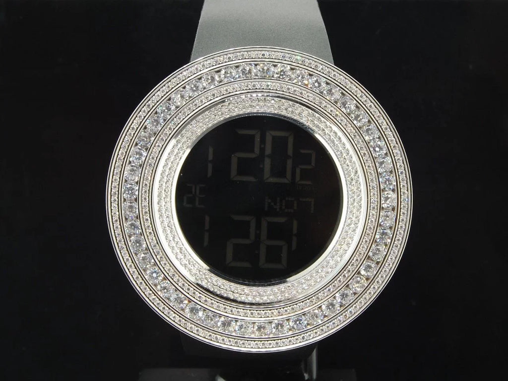 Mens Techno Com KC Joe Rodeo JoJino 15 ct Custom White Simulated Diamond Watch