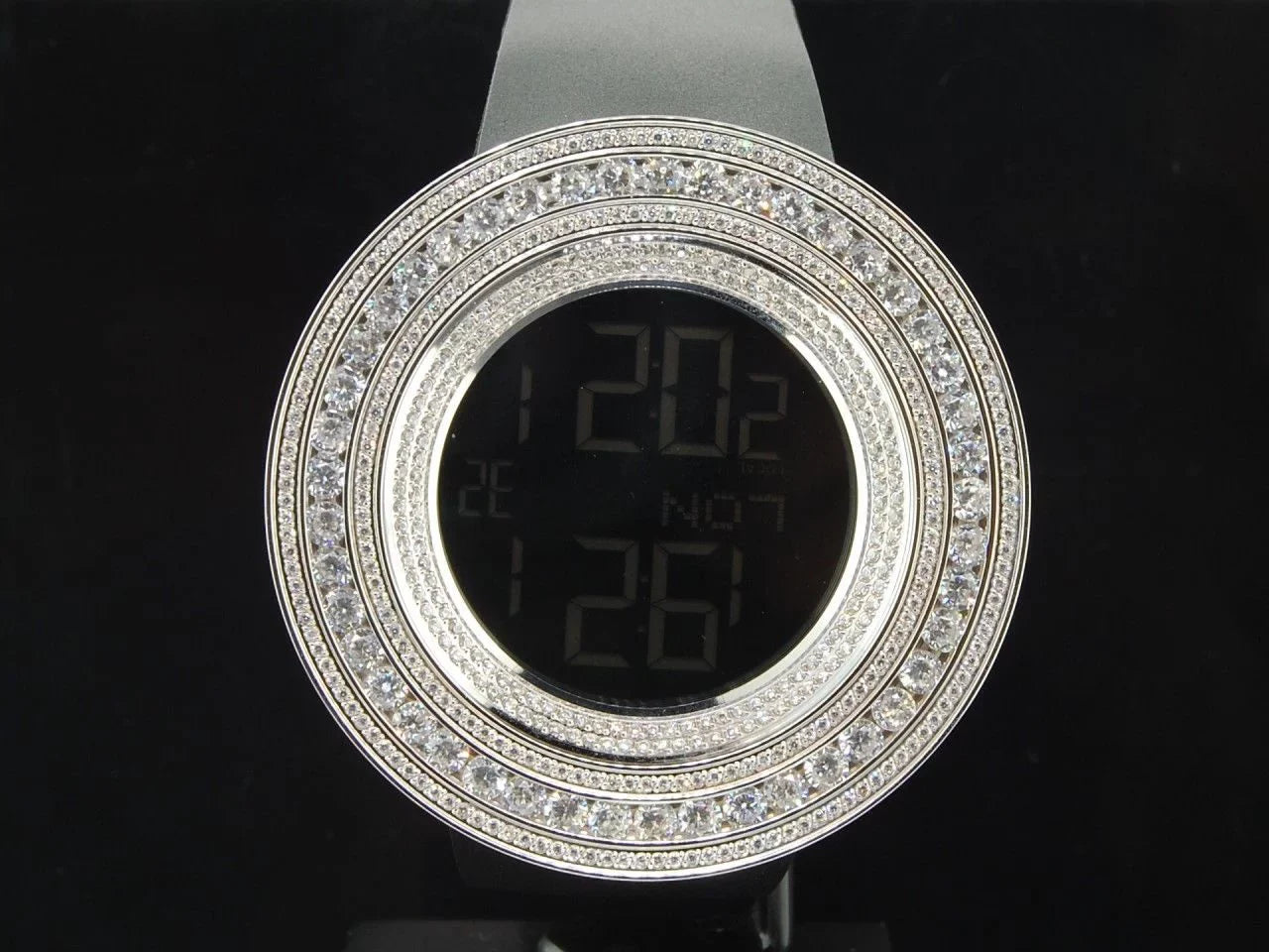 Mens Techno Com KC Joe Rodeo JoJino 15 ct Custom White Simulated Diamond Watch