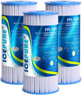 10" x 4.5" Whole House Pleated Sediment Filter Replacement for GE FXHSC; Culligan R50-BBSA; Pentek R50-BB; DuPont WFHDC3001; W50PEHD; GXWH40L; GXWH35F; for Well ; Pack of 3