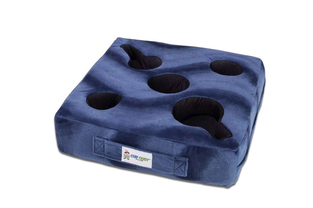Cup Cozy Deluxe Pillow (Teal) As Seen on TV -The world's BEST cup holder! Keep your drinks close and prevent spills. Use it anywhere-Couch; floor; bed; man cave; car; RV; park; beach and more!