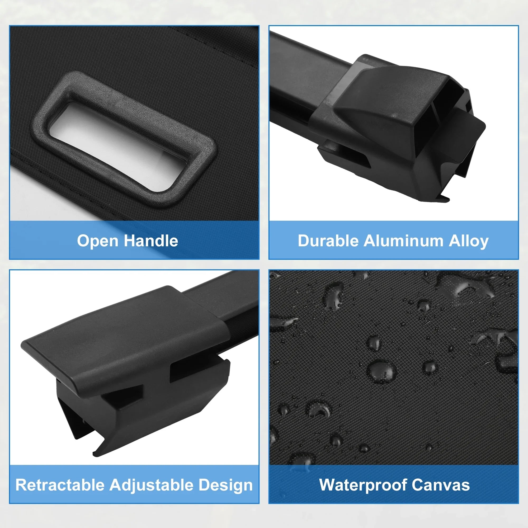 Unique Bargains Retractable Cargo Cover for Jeep Grand Cherokee 2022-2023 Rear Trunk Shielding Shade Black