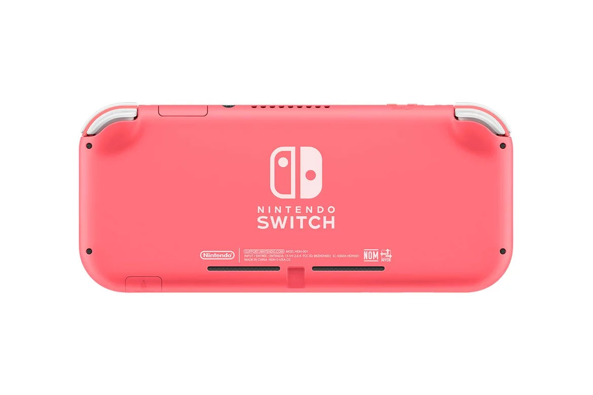 Nintendo Switch Lite (Coral) Bundle with 6Ave Cleaning Cloth and Pokemon Shield