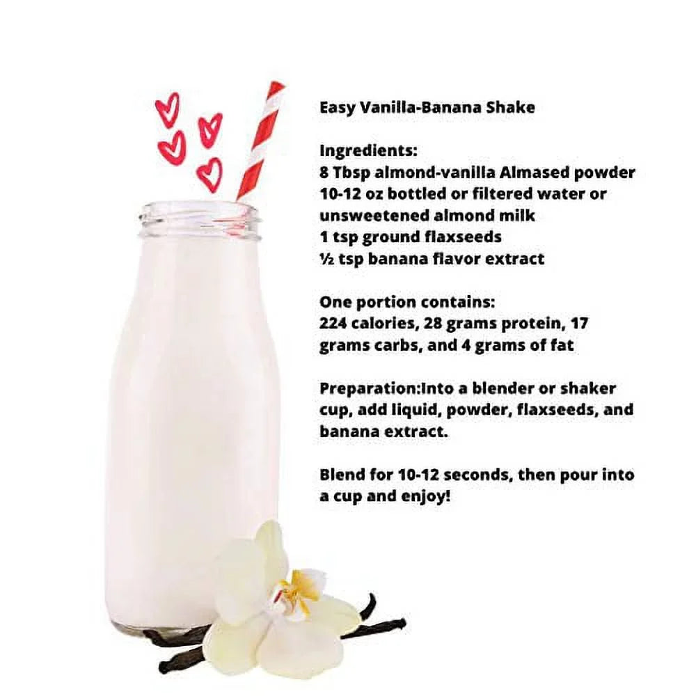 Almased Meal Replacement shakes – Gluten-Free; non-GMO Weight Loss Powder – Vanilla Flavor; 17.6 oz (2 pack)