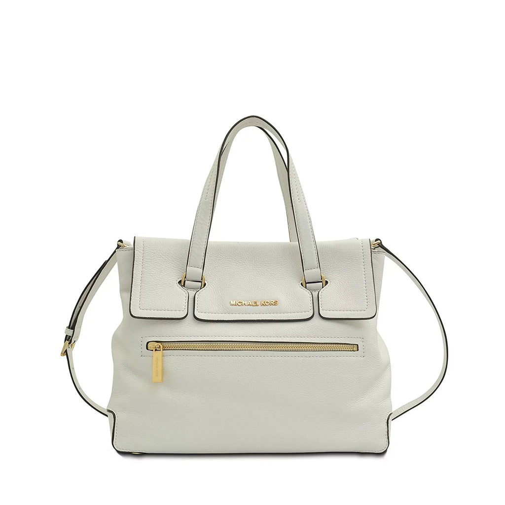 MICHAEL Michael Kors Mackenzie Large Leather Tote in Optic White