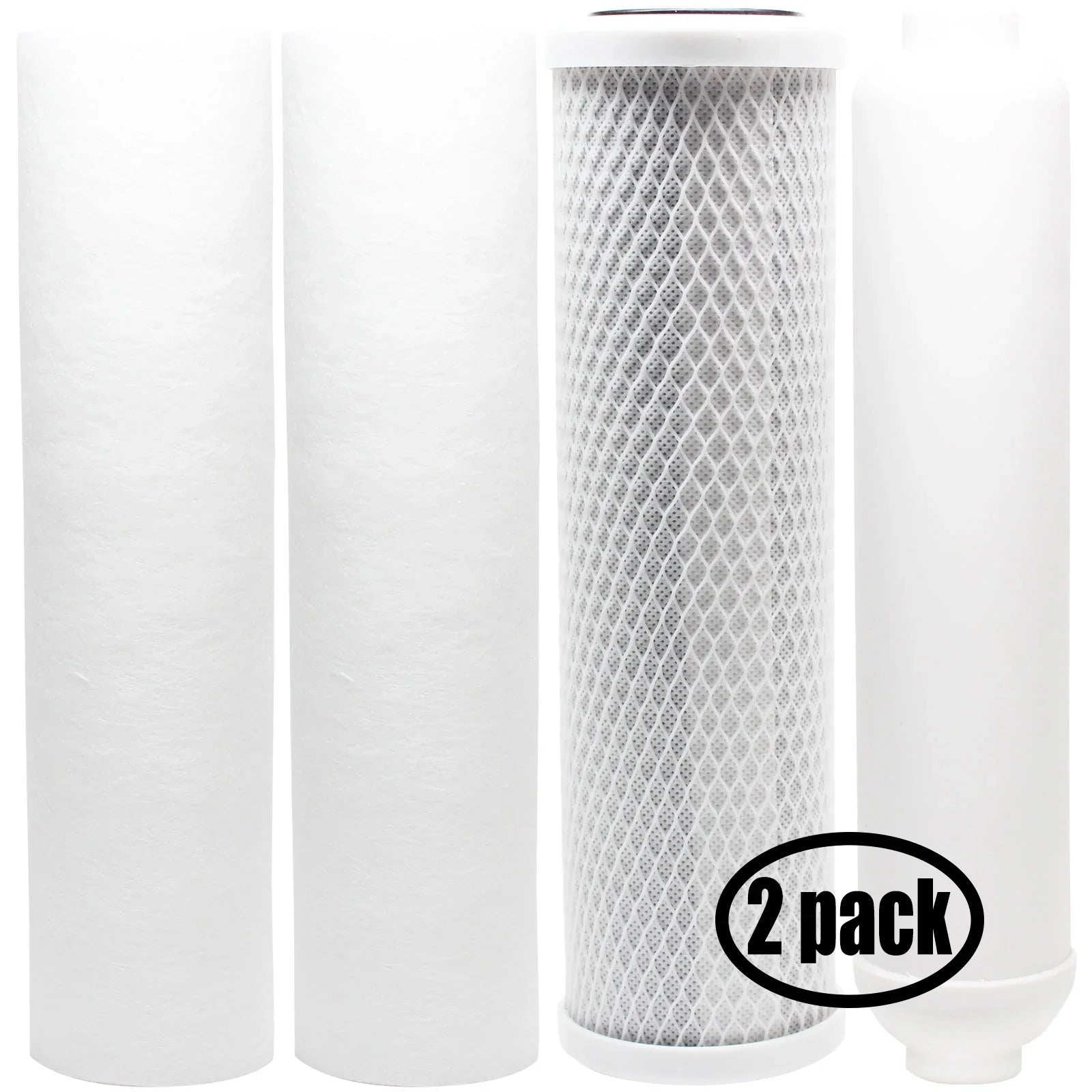 2-Pack Replacement for Filter Kit for PurePro HRO-400 RO System - Includes Carbon Block Filter; PP Sediment Filters & Inline Filter Cartridge - Denali Pure Brand