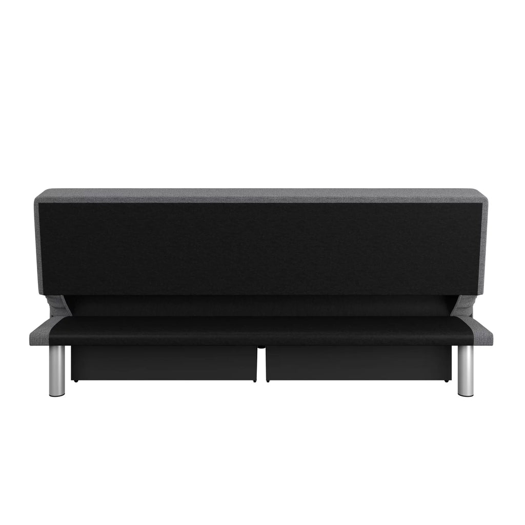 Serta Windsor Futon with Storage and Power; Gray Fabric