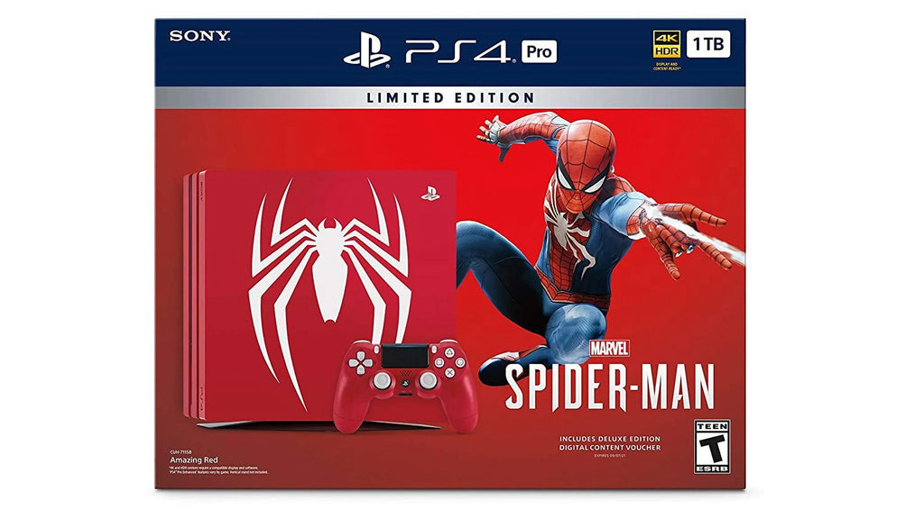 Restored PlayStation 4 Pro 1TB Limited Edition Console - Marvels Spider-Man Bundle [Discontinued] () (Refurbished)