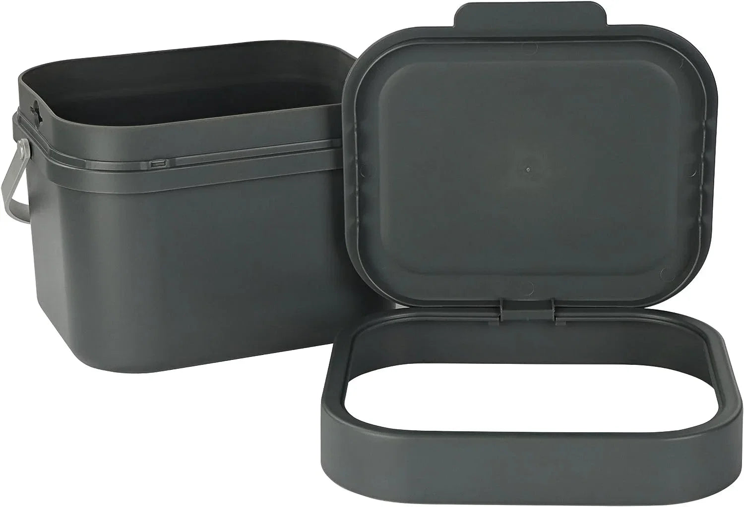 Small Compost Bin For Kitchen - 1Gal Countertop Compost Bucket For Food Scraps; Trash; Recycling And More - 4L Cabinet Or Wall Mounted Aluminum Indoor Compost Bin