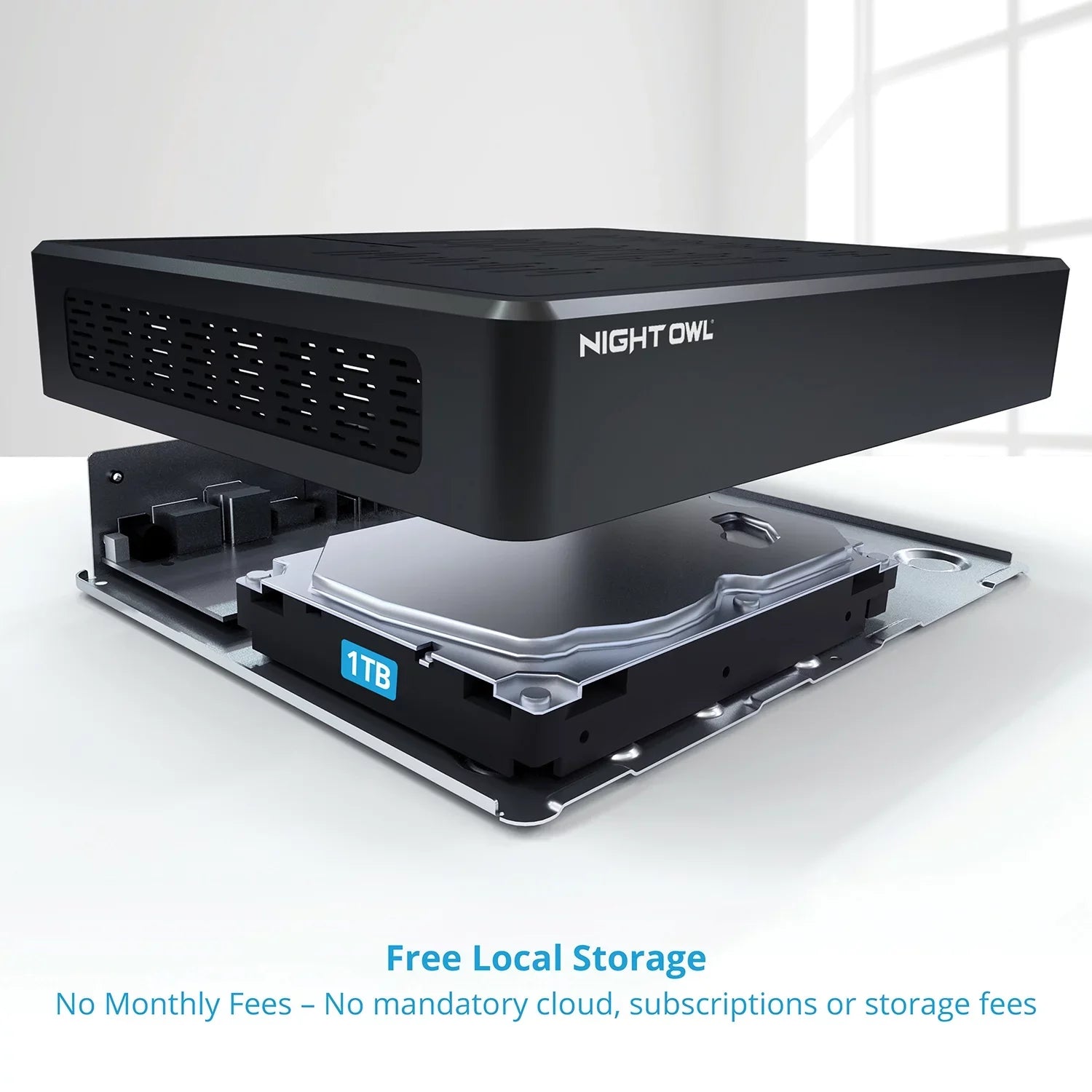 Night Owl Bluetooth 8 Channel DVR with 1TB Hard Drive; and 4 Wired 1080p HD Spotlight Security Cameras; Outdoor; HDMI Connector