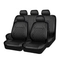 Andoe 9 Pcs Car Seat Cover; 5 Seats PU Leather Universal Seat Cover Full Set Auto Interior Accessories for Auto Trucks Van SUV