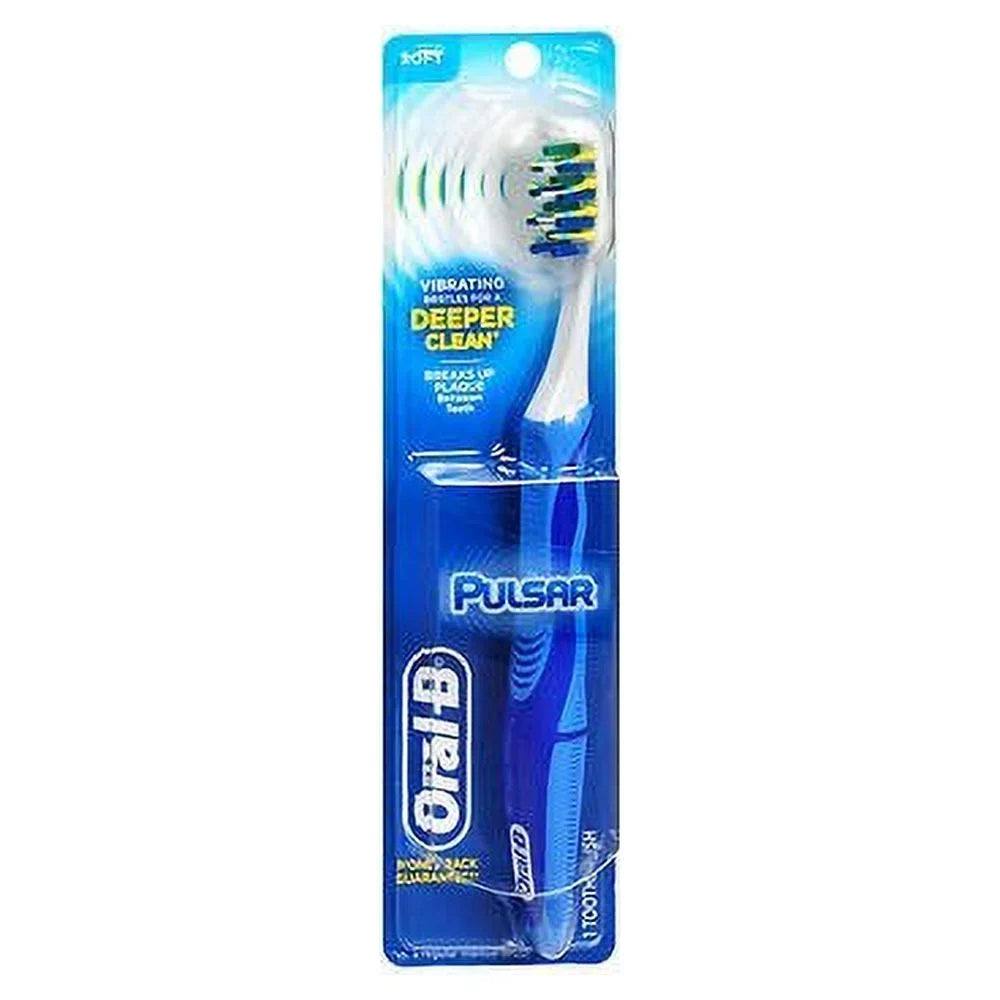 Oral-B Vibrating Pulsar Expert Clean Battery Toothbrush w/ Microban; 1 ct; 3 Pack