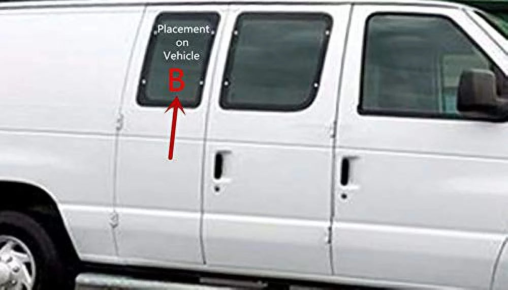 For 1992-2016 Ford Econoline Van Passenger/Right Side Rear Hinged Body Door Window Glass Stationary