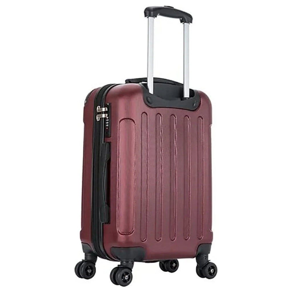 DUKAP INTELY Plastic 4-Wheel Spinner Luggage Wine (DKINT00S-WIN)