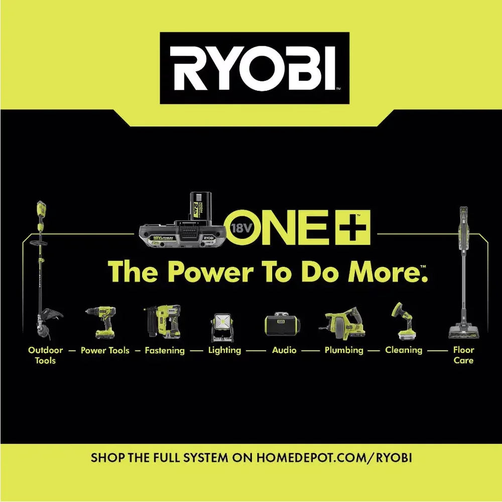 RYOBI ONE+ 18V Cordless 6-Tool Combo Kit with 1.5 Ah Battery; 4.0 Ah Battery; and Charger