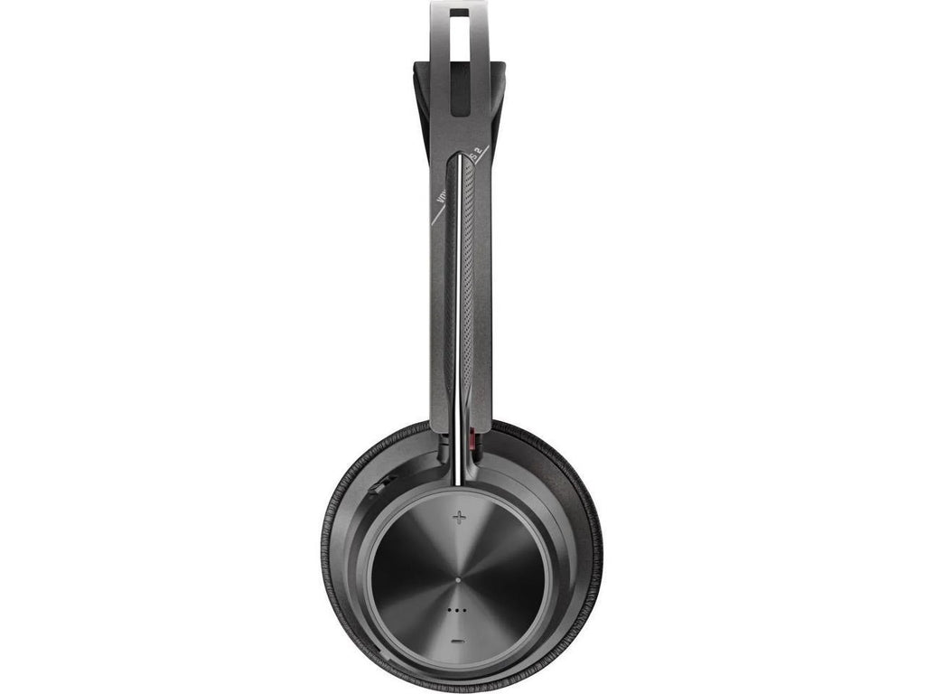 Poly Voyager Focus 2 USB-A Bluetooth Stereo Headset - Siri; Google Assistant - Stereo - USB Type A - Wired/Wireless - Bluetooth - 298.6 ft - 20 Hz - 20 kHz - On-ear; Over-the-head - Binaural - Supr...