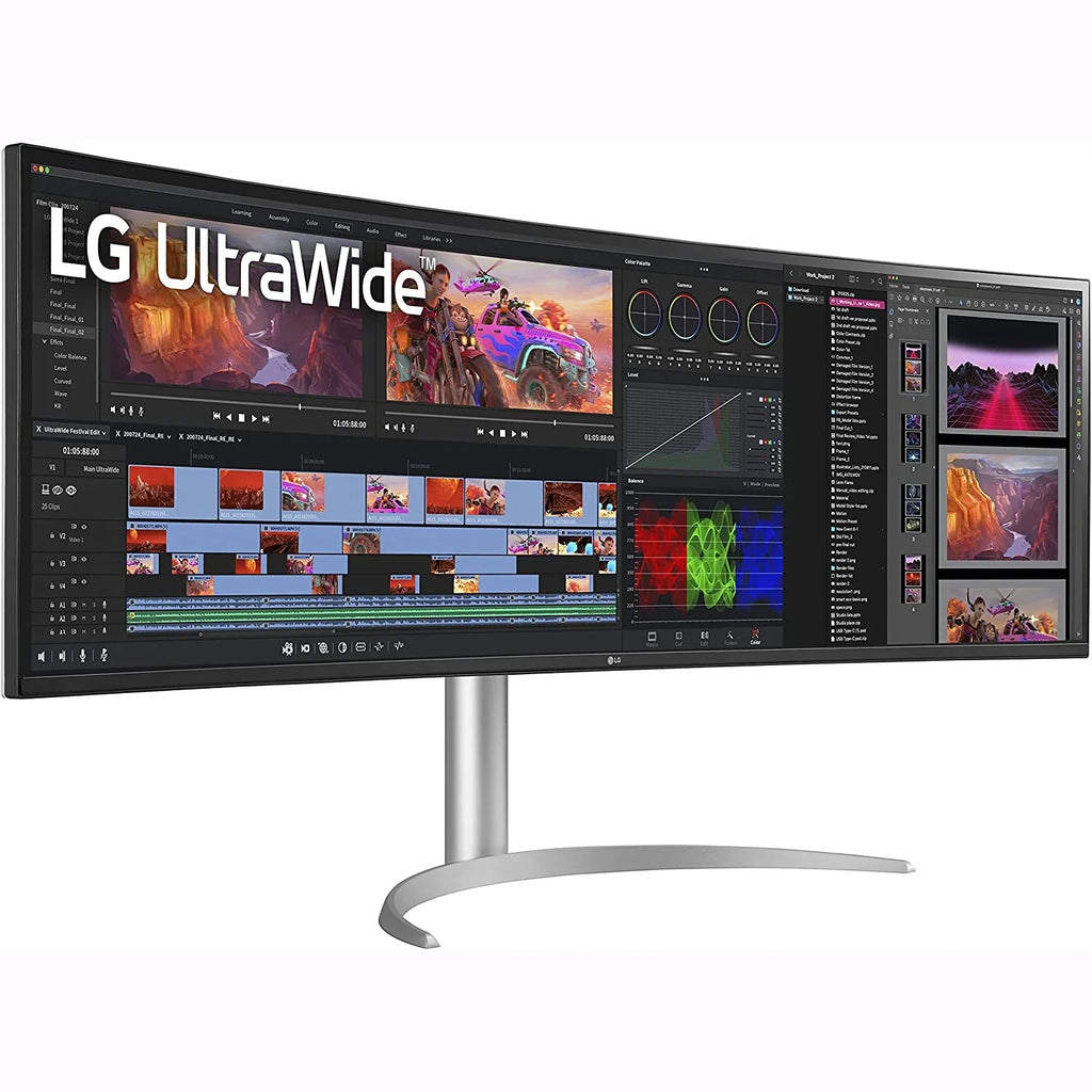 Open Box LG 49WQ95C-W 49" 32:9 Curved UltraWide DQHD (5120 x 1440) Nano IPS Monitor; NVIDIA G-SYNC Compatible & AMD FreeSync Premium Pro; HDMI 2.1 and USB Type-C; Tilt/Height/Swivel Adjustable