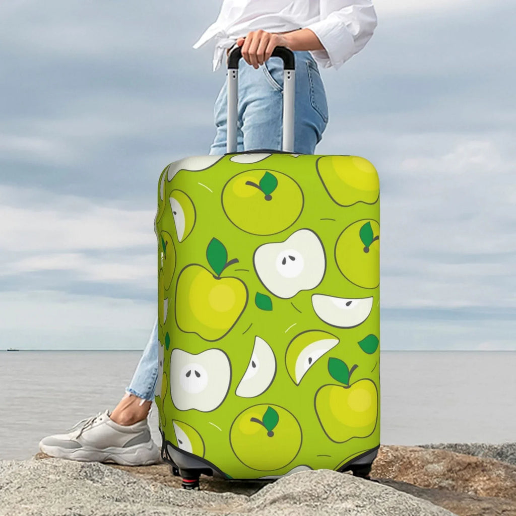 Junzan Green Apple Print Washable Luggage Cover - Fashion Suitcase Protector Fits 18-32 cm Luggage