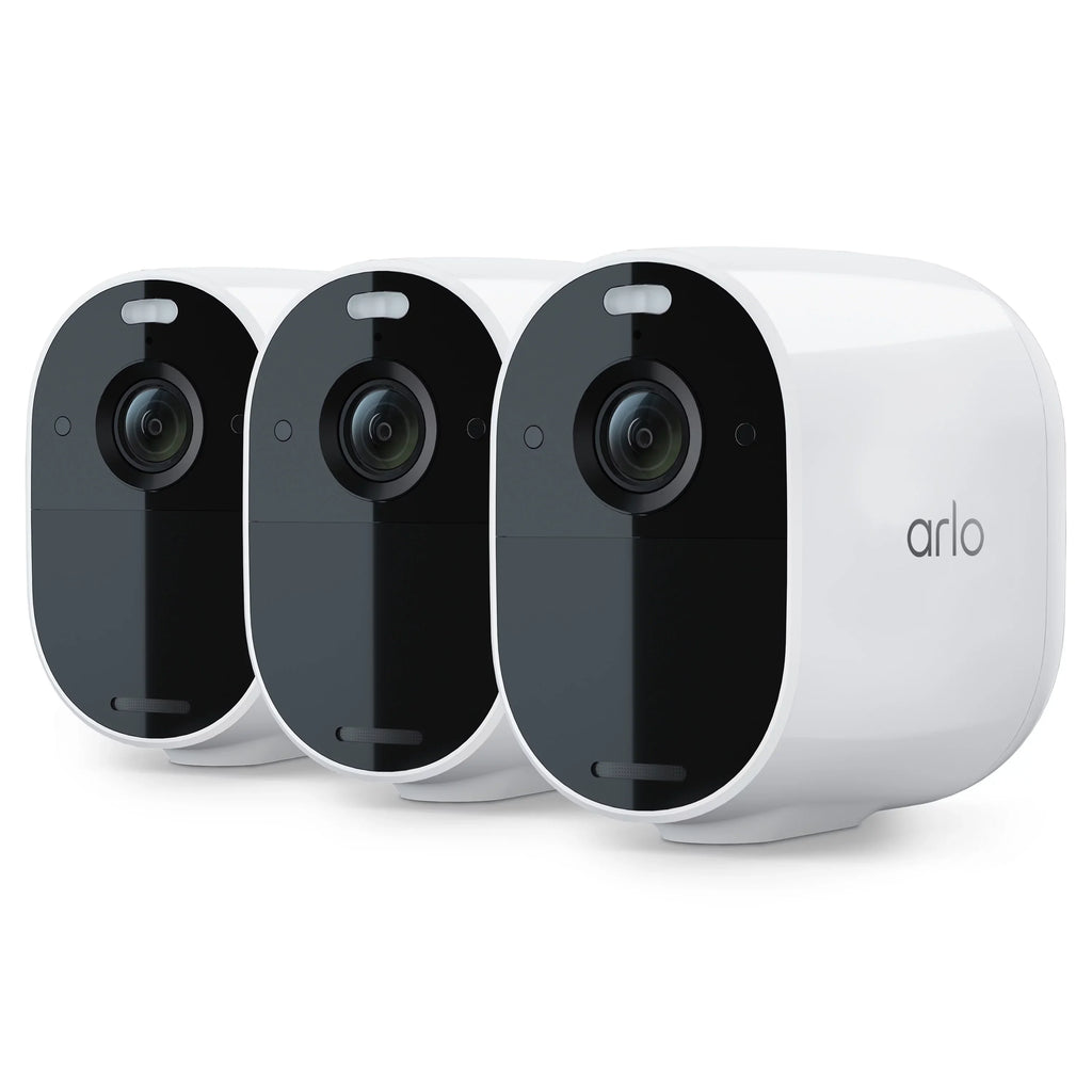 Arlo Essential Spotlight Camera - 3 Pack - Wireless Security; 1080p Video; Color Night Vision; 2 Way Audio; White - VMC2330