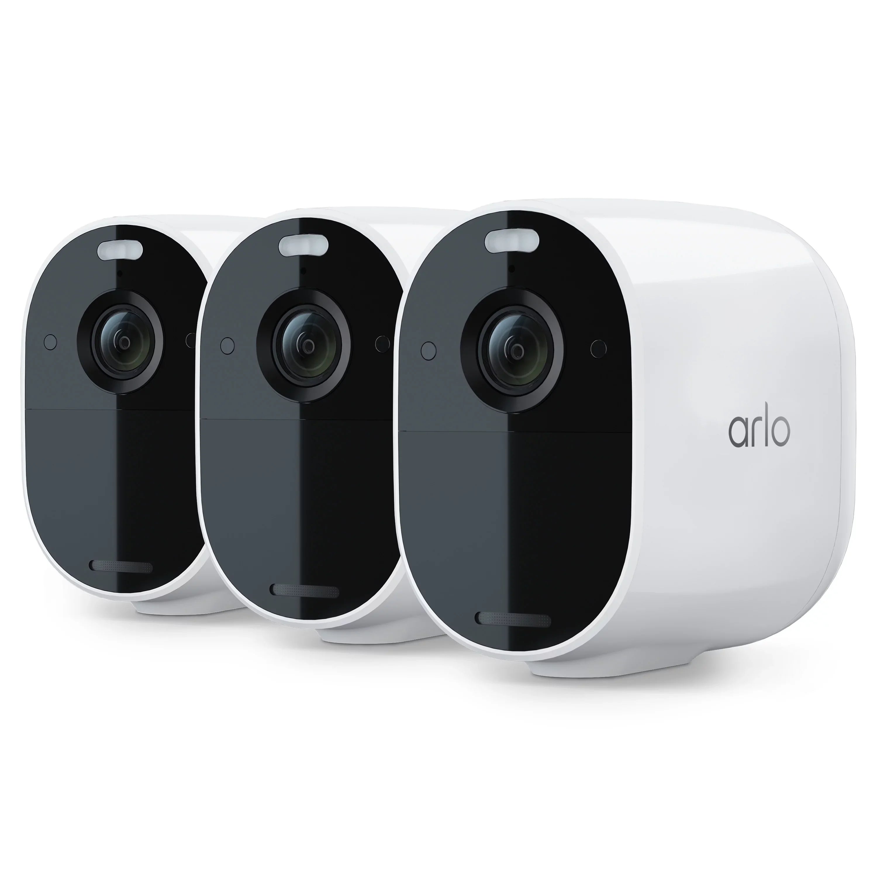 Arlo Essential Spotlight Camera - 3 Pack - Wireless Security; 1080p Video; Color Night Vision; 2 Way Audio; White - VMC2330