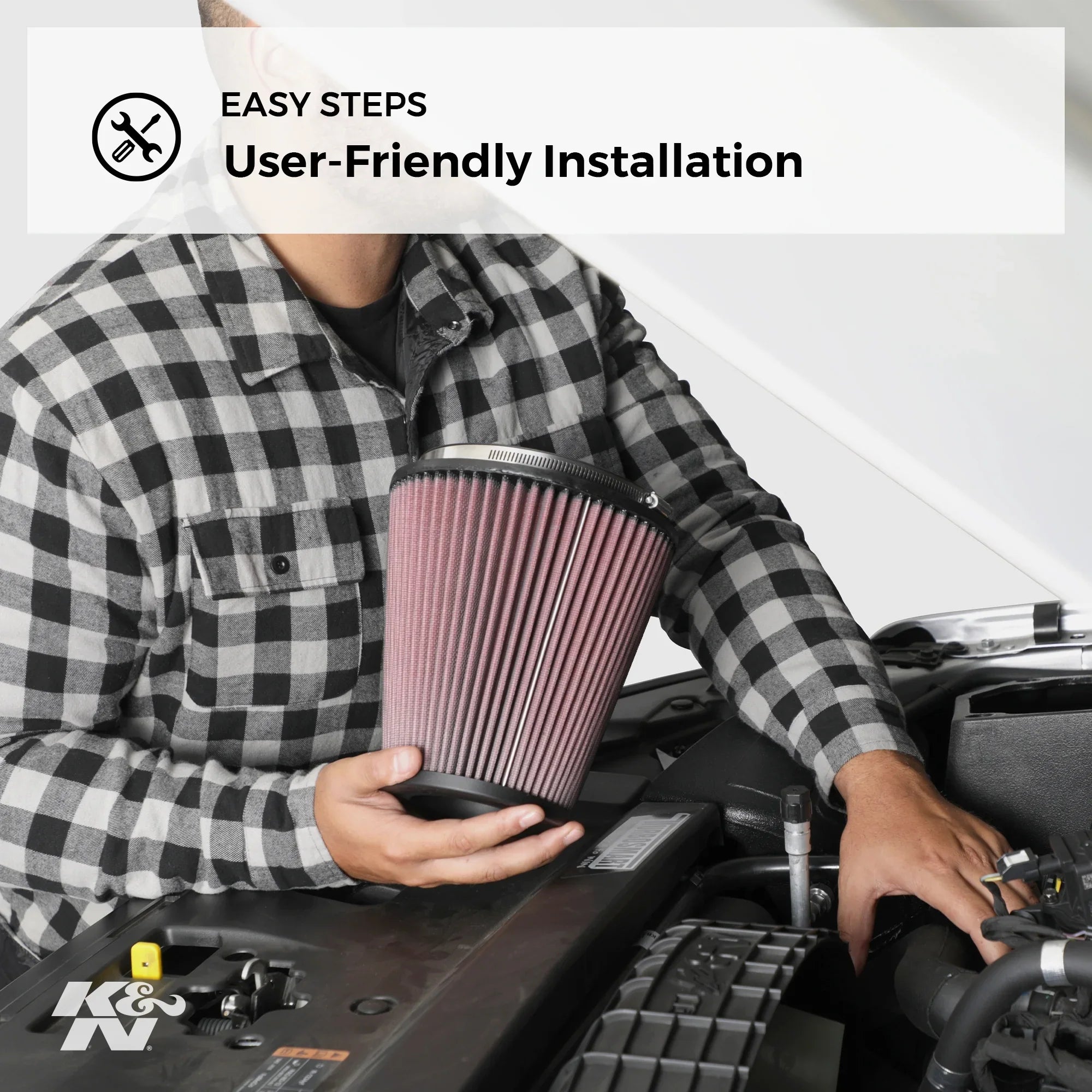 K&N Engine Air Filter: High Performance; Premium; Washable; Industrial Replacement Filter; Heavy Duty: E-3471