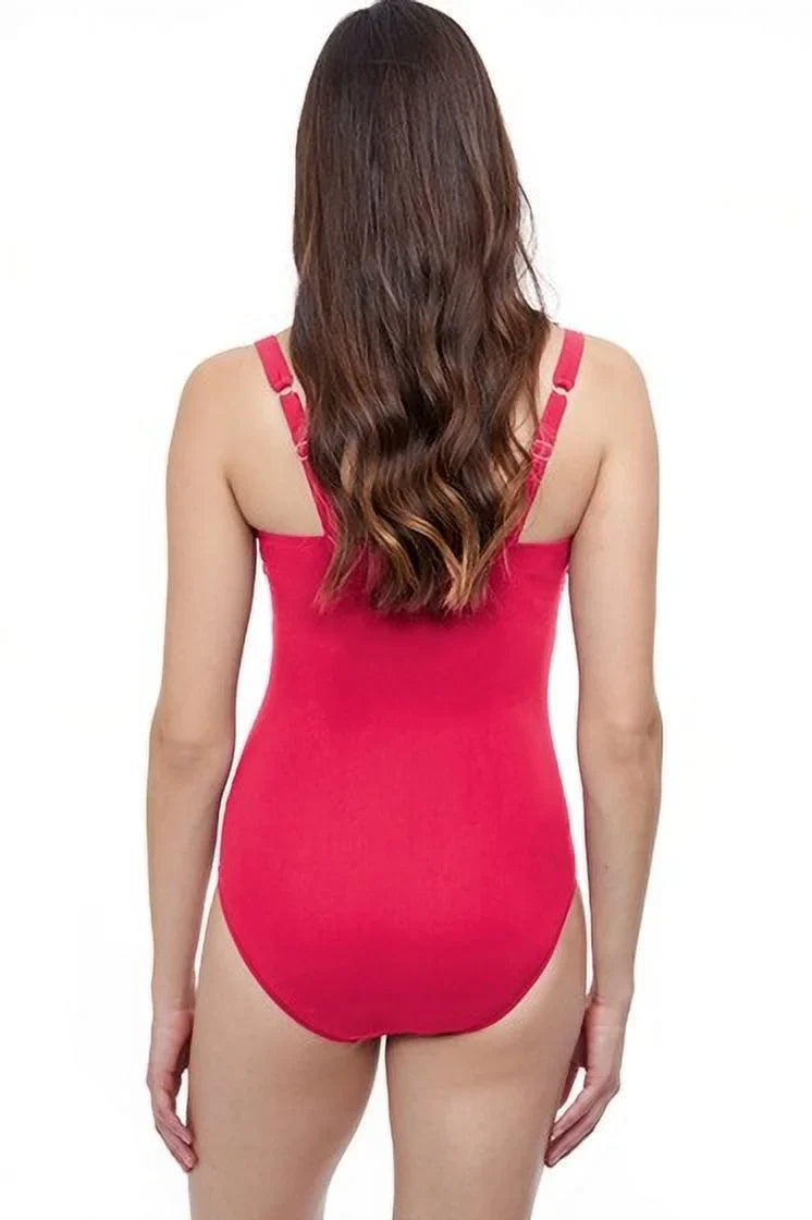 Profile by Gottex PINK Tutti Frutti Tummy Control One-Piece Swimsuit; US 8D