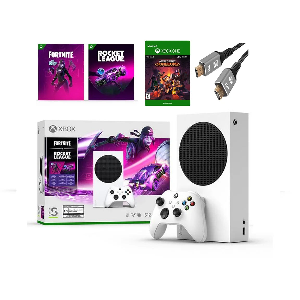 Fortnite & Rocket League Bundle with Minecraft Full Game; Xbox One