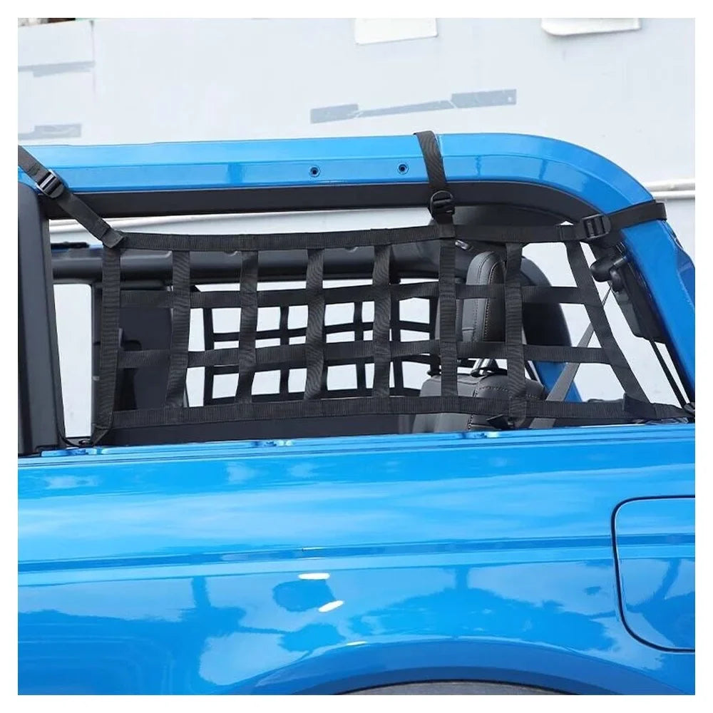 Teledu 2x Rear Side Cargo Net Restraint Protective Trunk Mesh 21+2 Door