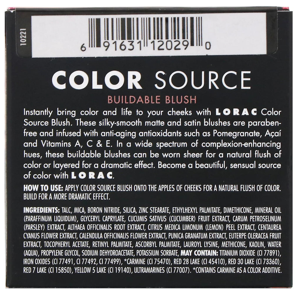 Lorac Color Source; Buildable Blush; Prism (Matte); 0.14 oz (4 g)