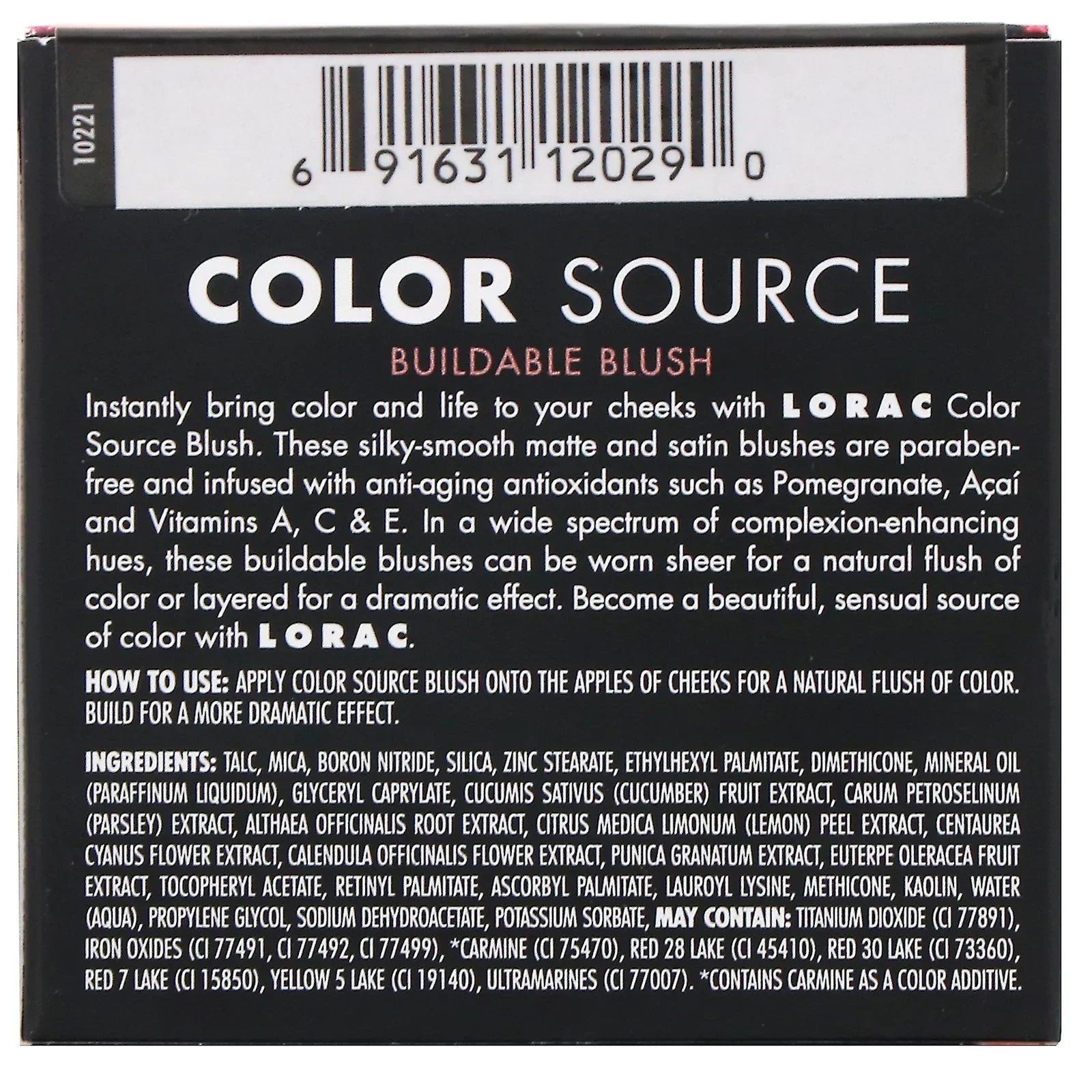 Lorac Color Source; Buildable Blush; Prism (Matte); 0.14 oz (4 g)