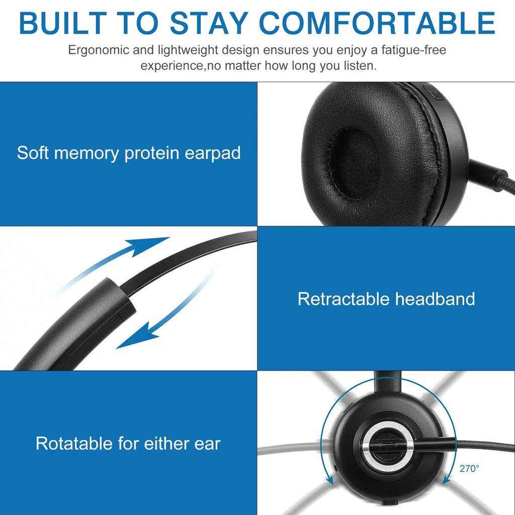 Comfortable Bluetooth Headset; UX-M97 Wireless Headset with Microphone; Wireless Cell Phone Headset with Noise Isolation Mic Charging Base Mute Function for Oppo F9 (F9 Pro) With Charging Dock