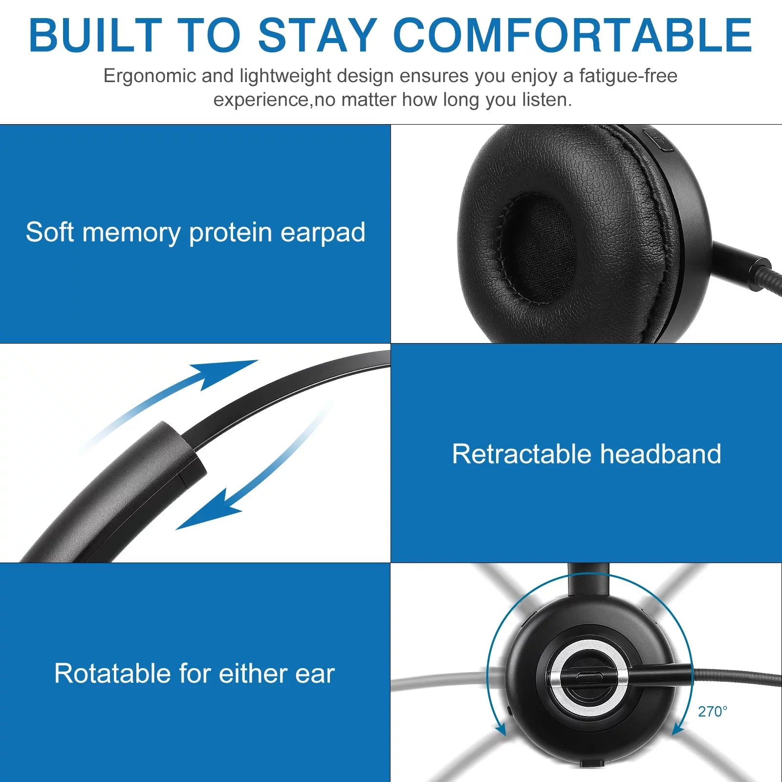 Comfortable Bluetooth Headset; UX-M97 Wireless Headset with Microphone; Wireless Cell Phone Headset with Noise Isolation Mic Charging Base Mute Function for Oppo F9 (F9 Pro) With Charging Dock
