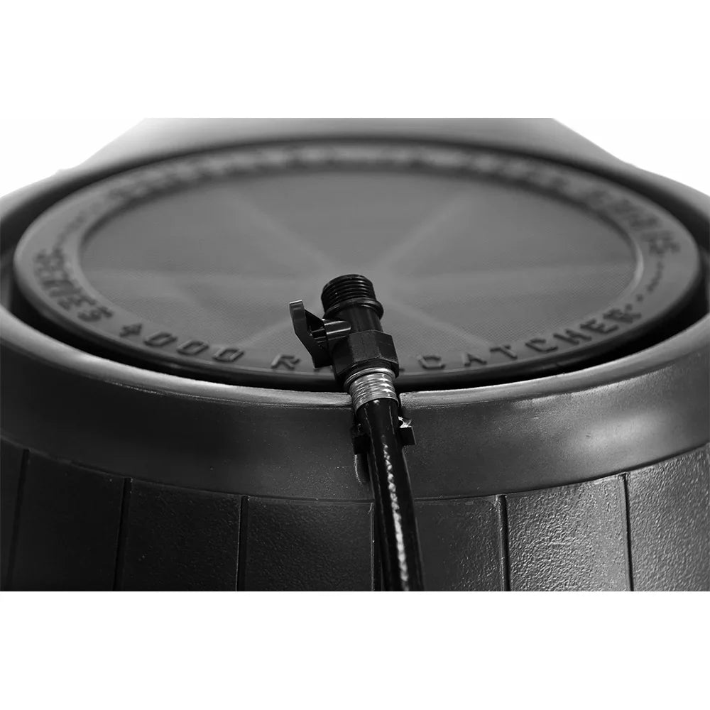 FCMP Outdoor 50-Gallon BPA Free Home Rain Barrel; Black (2 Pack)