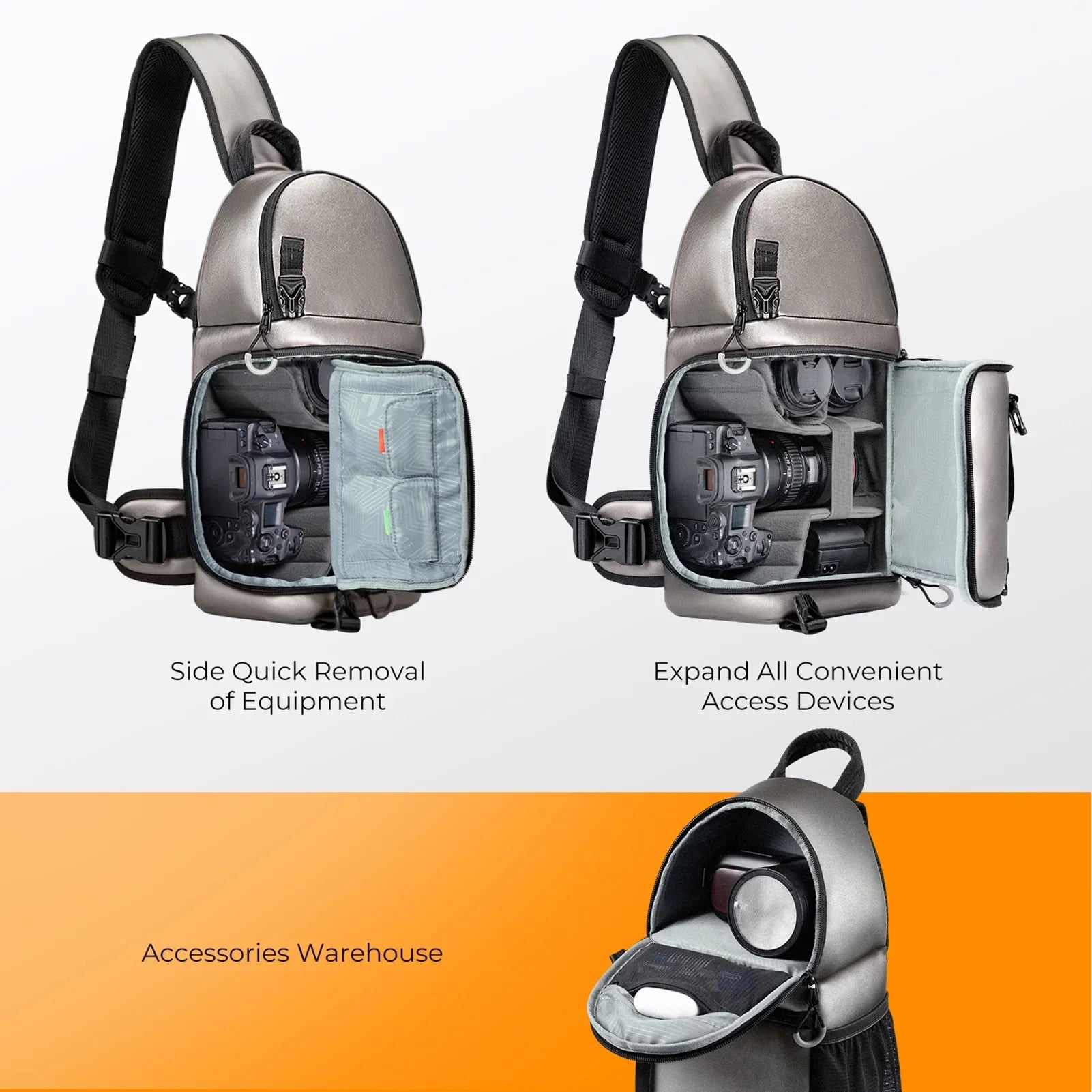 K&F CONCEPT Single Shoulder Bag;Dslr/slr/mirrorless Camera Case Fluidproof K F Camera Dslr/slr/mirrorless With Removable Camera Case And Fluidproof Dividers Fluidproof With F Camera Features