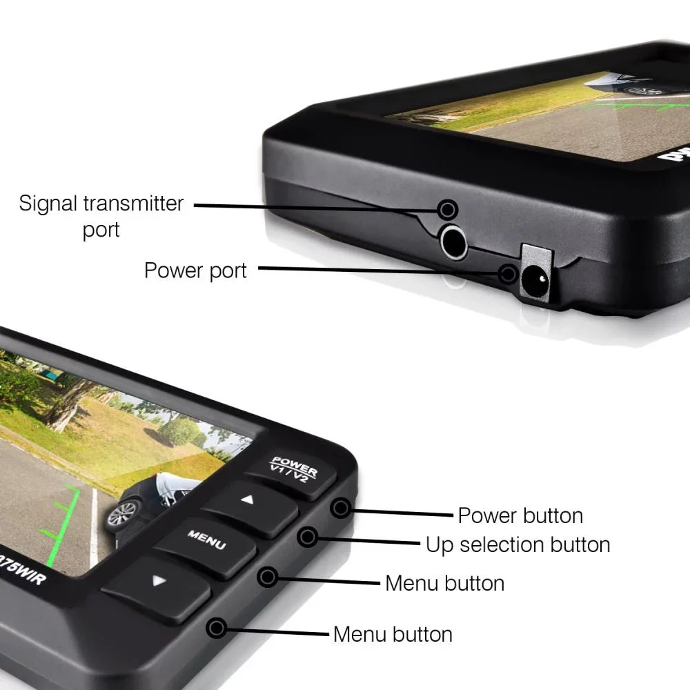 Pyle PLCM4375WIR Adjustable Rearview Backup Car Camera with 4.3 millimeter Monitor