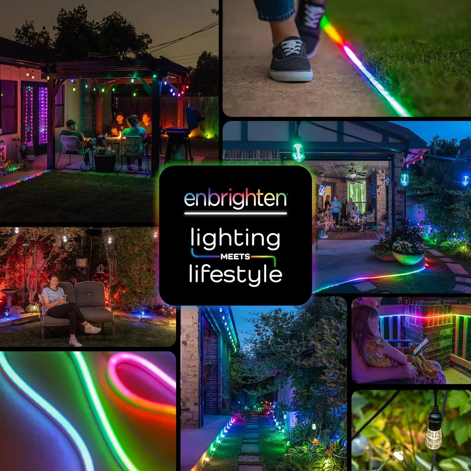 CXIAN Premium Smart Color Changing LED Strip Lights; 24ft; Indoor/Outdoor Flexible Light Strip; Fully Customizable Color; Dimmable; Built in Timer; Under Cabinet Lighting; 58088