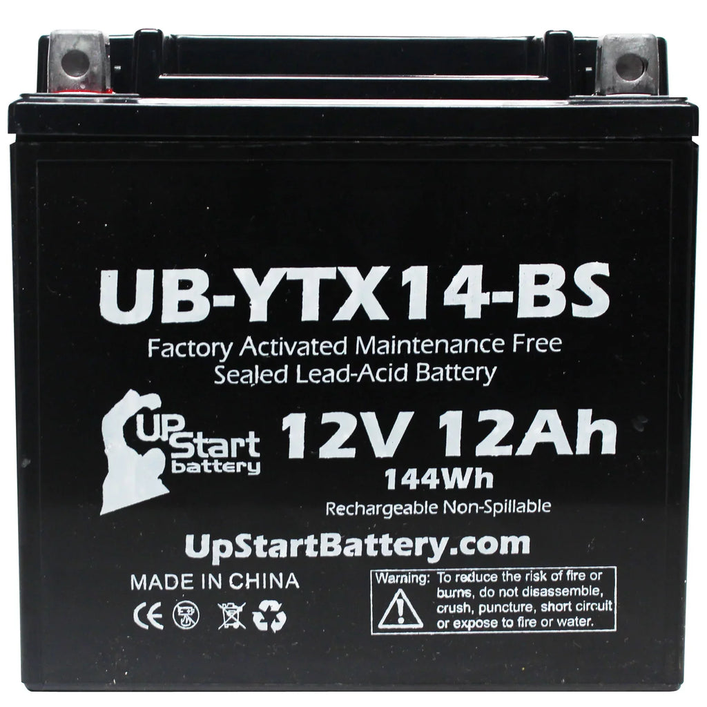 5-Pack UpStart Battery Replacement for 2010 BMW F800ST; GS 800 CC Factory Activated; Maintenance Free; Motorcycle Battery - 12V; 12AH; UB-YTX14-BS