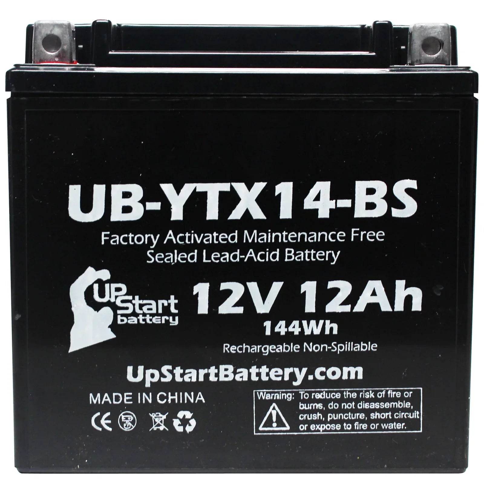 5-Pack UpStart Battery Replacement for 2010 BMW F800ST; GS 800 CC Factory Activated; Maintenance Free; Motorcycle Battery - 12V; 12AH; UB-YTX14-BS