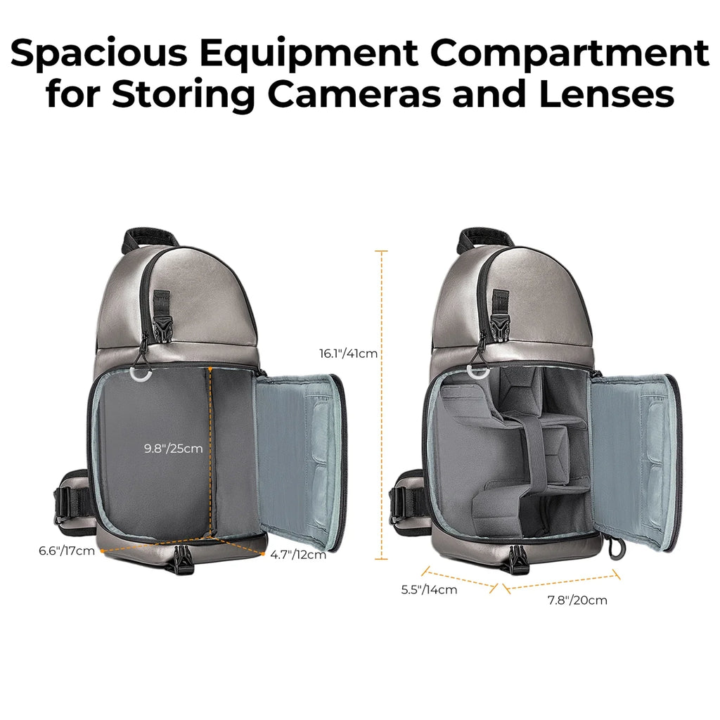K&F CONCEPT Single Shoulder Bag;Dslr/slr/mirrorless Camera Case Fluidproof K F Camera Dslr/slr/mirrorless With Removable Camera Case And Fluidproof Dividers Fluidproof With F Camera Features