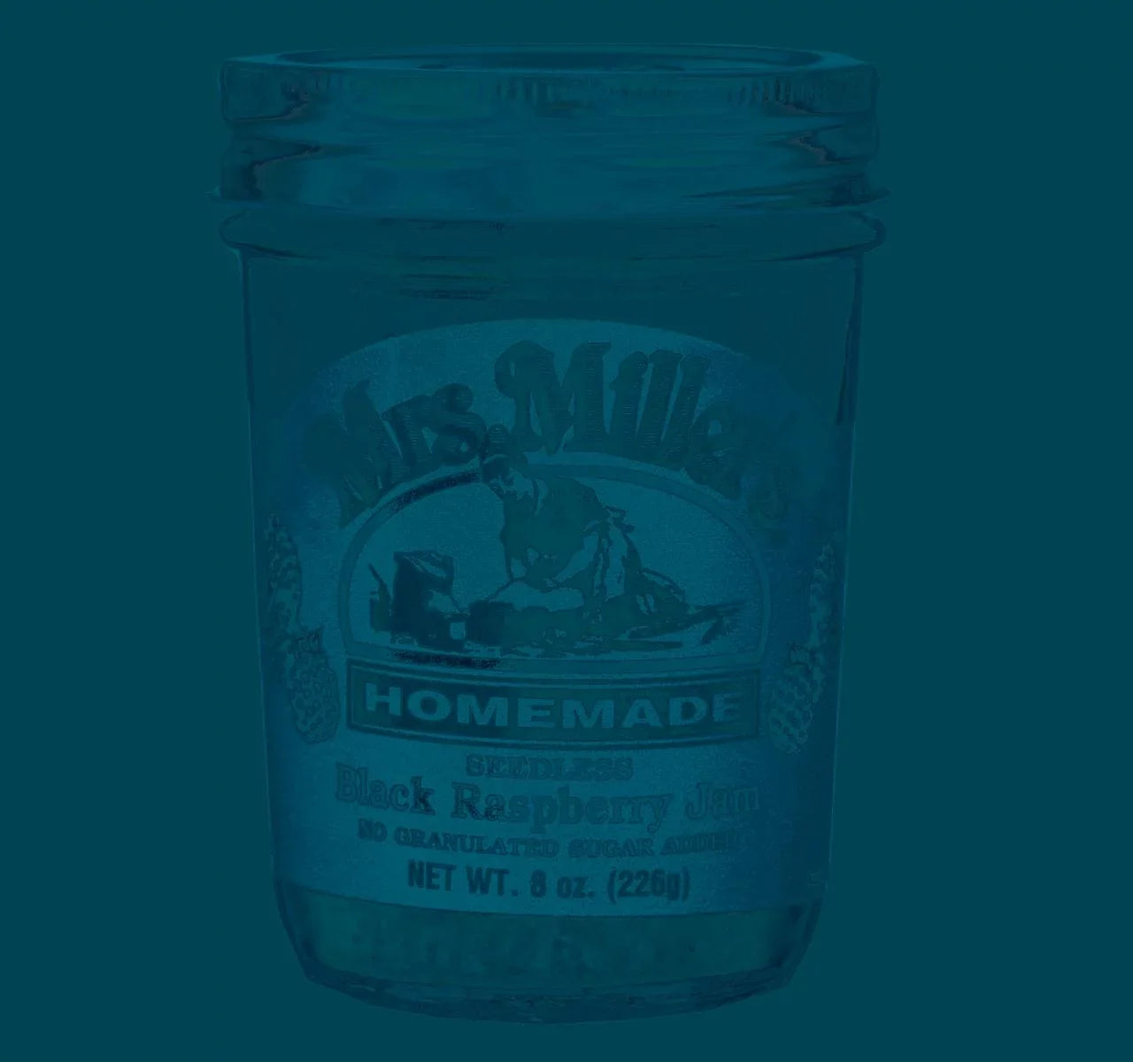 Mrs. Miller's Homemade No Sugar Seedless Black Raspberry Jam; 3-Pack 8 oz. Jars