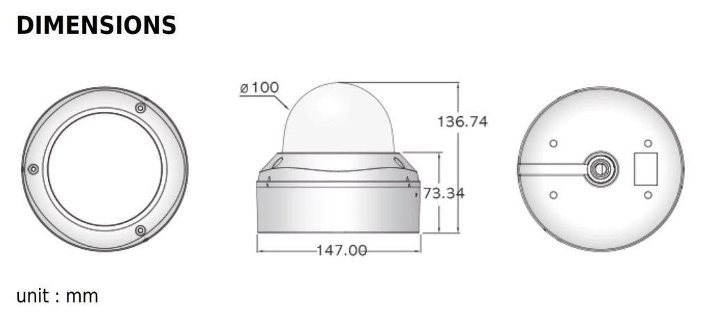 Eyemax Storm Series TVI-M2664V 1080P HD-TVI Vandal DOME IR Camera 2.8-12mm Dual Power; Motorized ( Made In Korea )