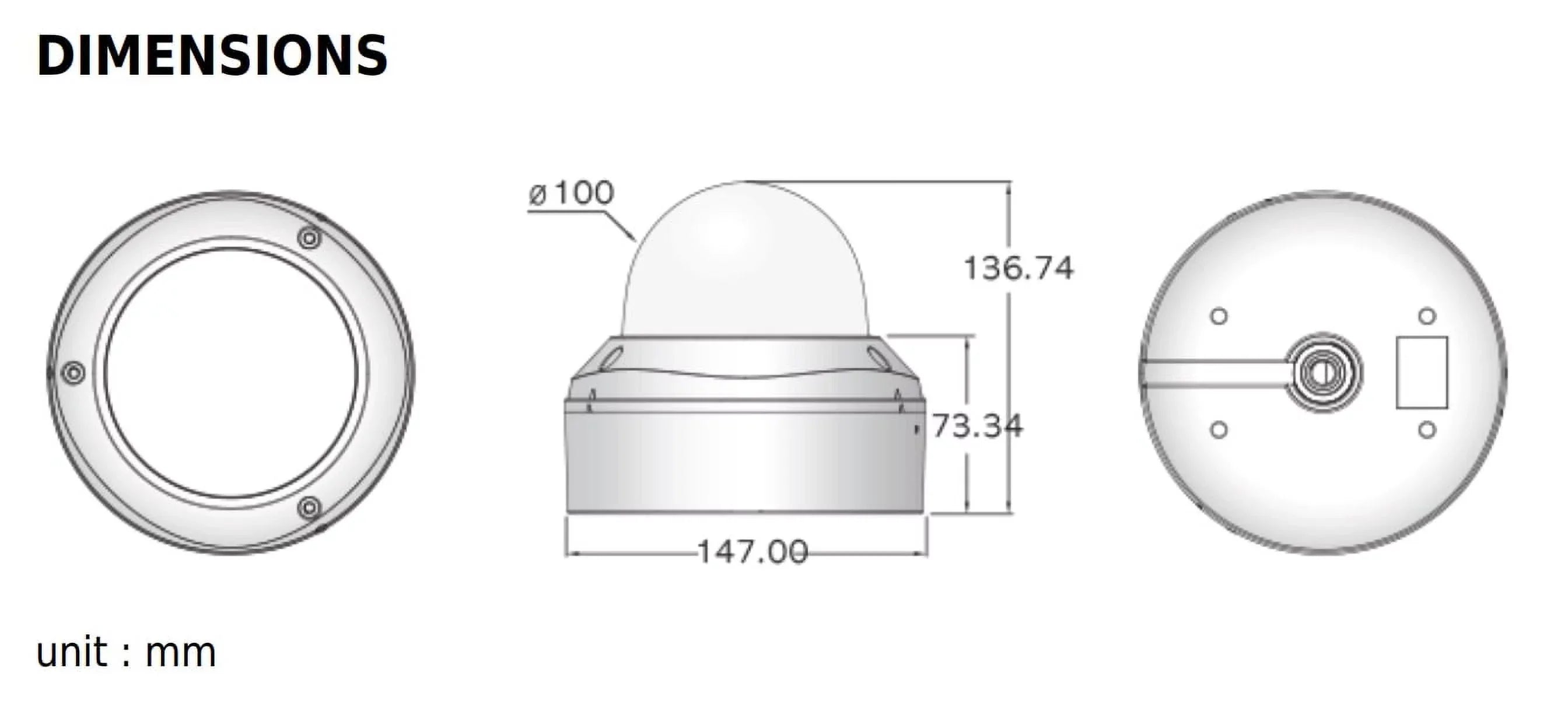 Eyemax Storm Series TVI-M2664V 1080P HD-TVI Vandal DOME IR Camera 2.8-12mm Dual Power; Motorized ( Made In Korea )