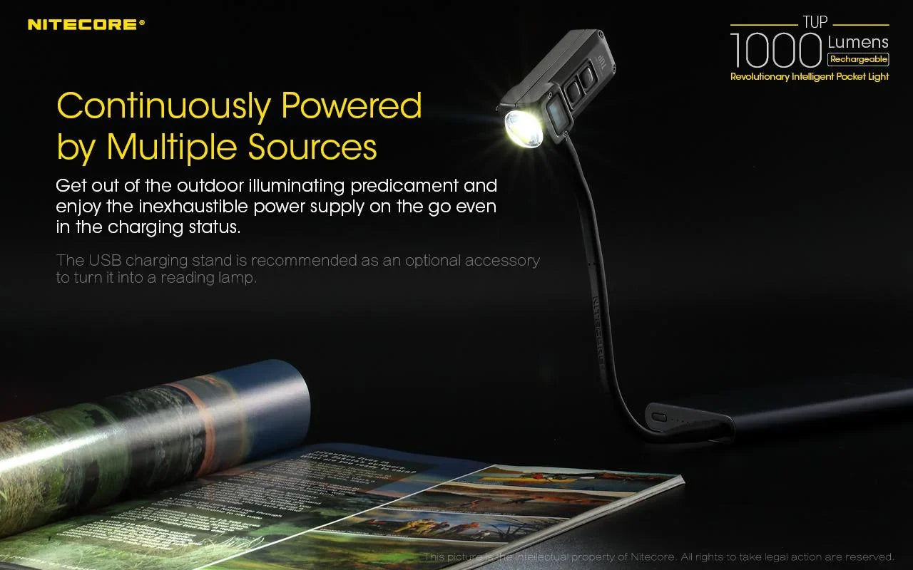 Value Bundle: Nitecore UT32 Dual Emitter Headlamp-(5700K; Cool White)-(3000K; Warm White)with 1xNL1834 Battery;TUP Rechargeable Intelligent Pocket Light(Black or Gray)and Eco-Sensa A1 Magnetic Charger