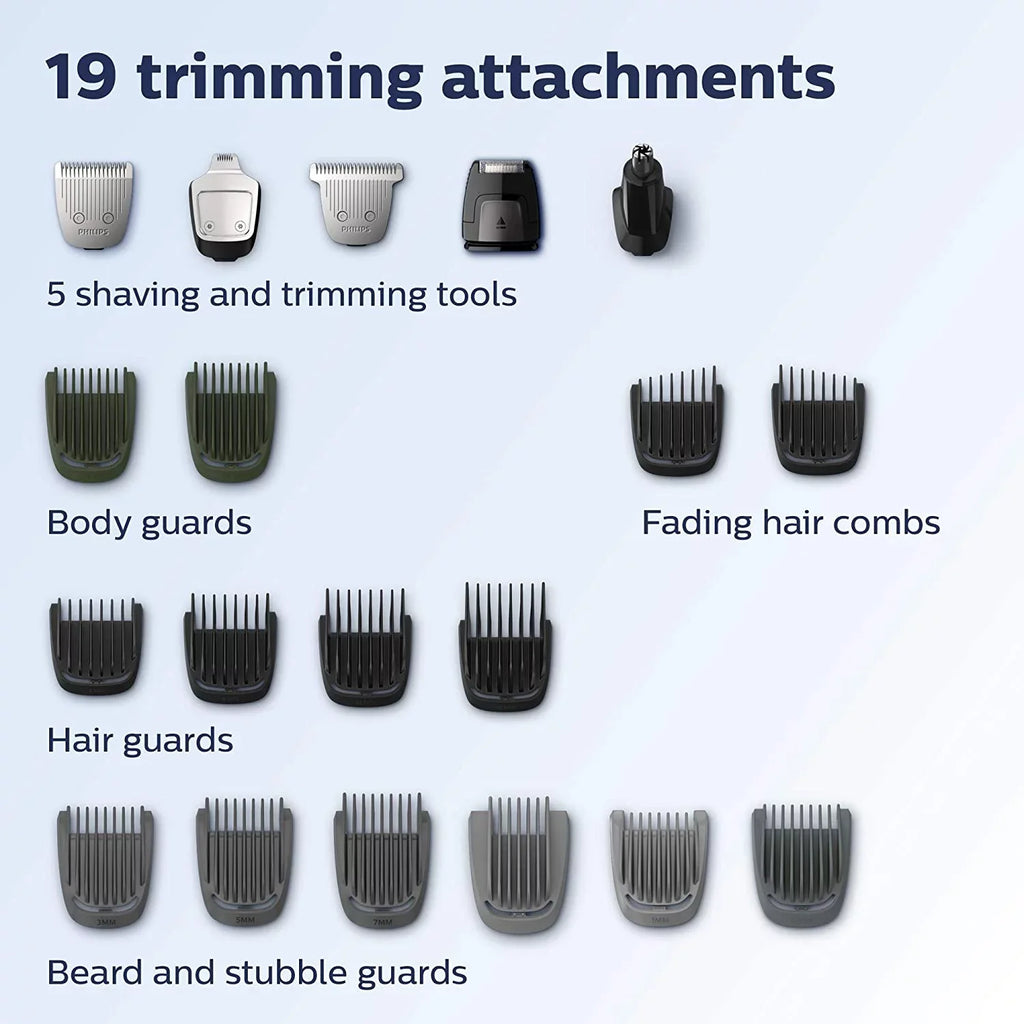 Philips Norelco Multigroom Mens Grooming Kit; Trimmer for Beard; Head; Body MG7750/49